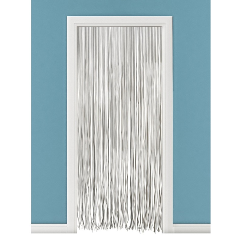 Vliegengordijn-deurgordijn PVC spaghetti grijs 90 x 220 cm