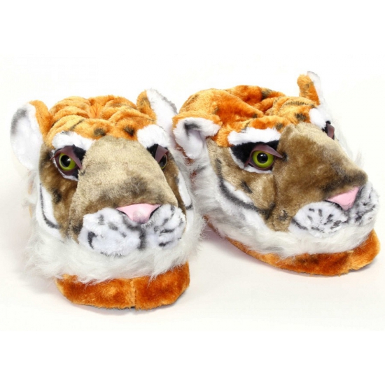 Volwassenen dierensloffen-pantoffels tijger
