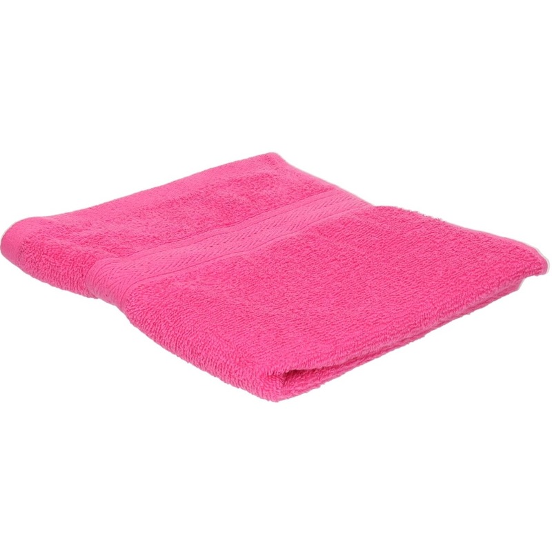 Voordelige handdoek fuchsia roze 50 x 100 cm 420 grams