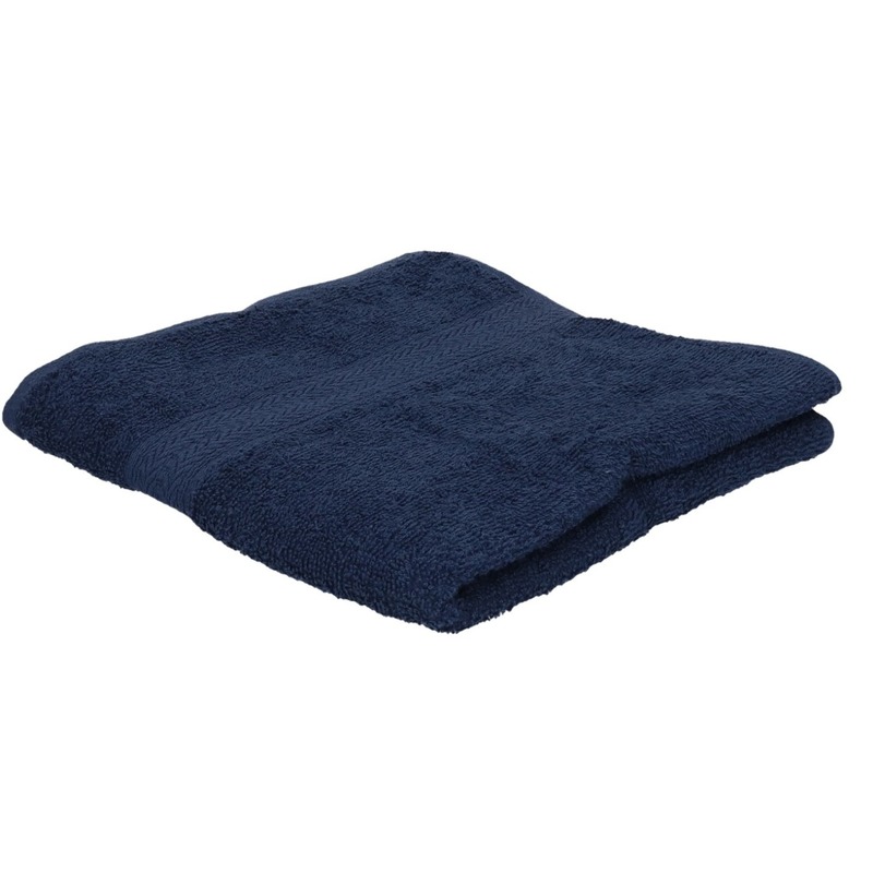 Voordelige handdoek navy blauw 50 x 100 cm 420 grams