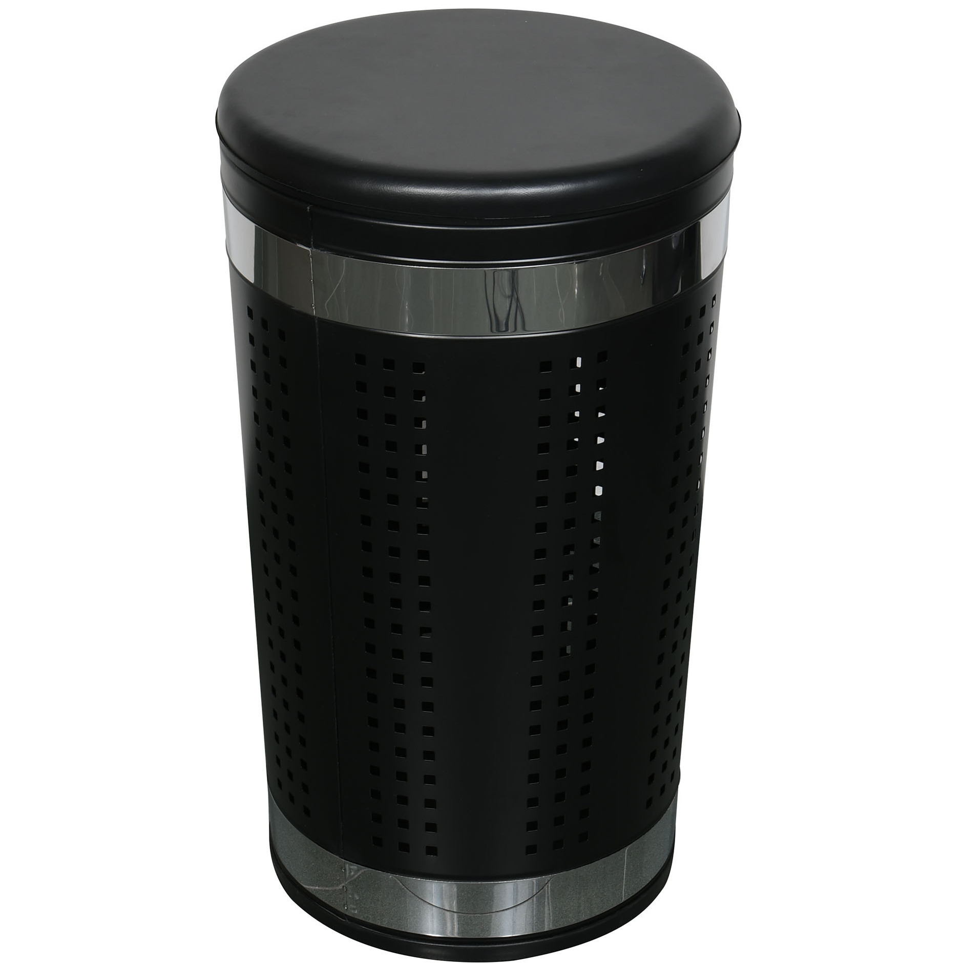 Wasmand Dubai rvs metaal zwart 46 liter compartiment 35 x 60 cm