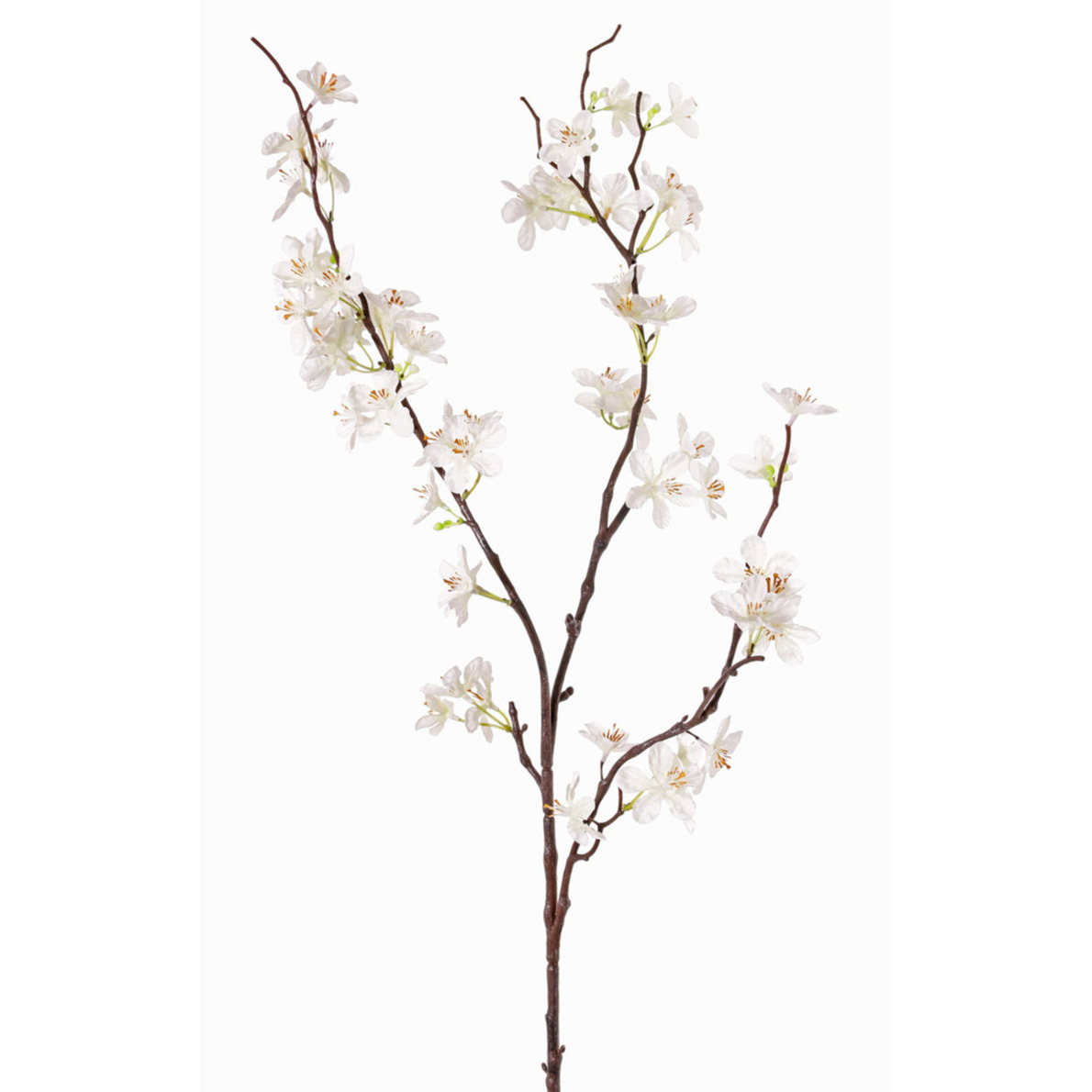 Witte appelbloesem kunstbloem-tak met 57 bloemetjes 84 cm