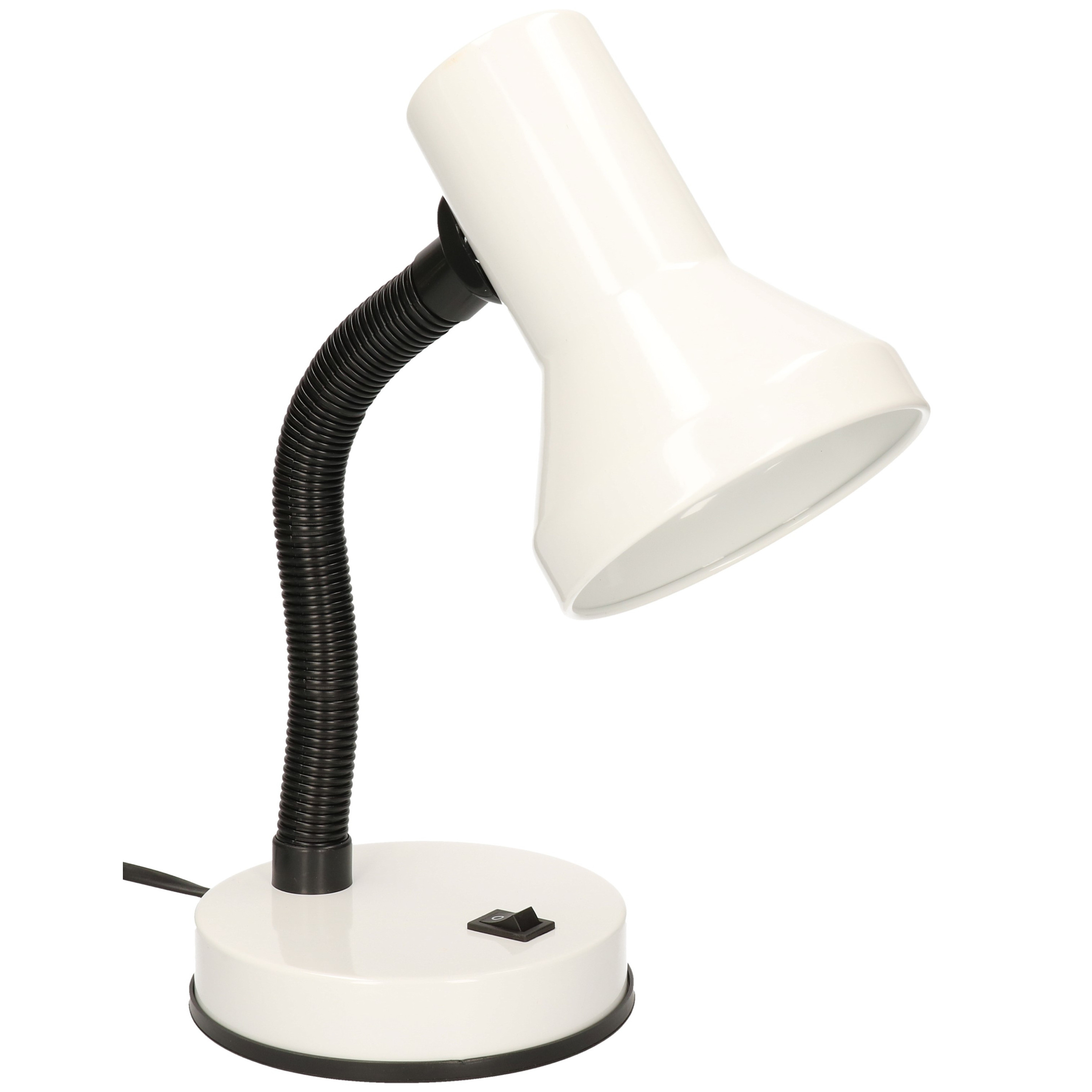 Witte bureaulamp-tafellamp 13 x 10 x 30 cm