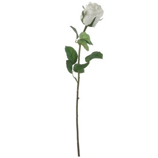 Witte roos-rozen kunstbloem 69 cm