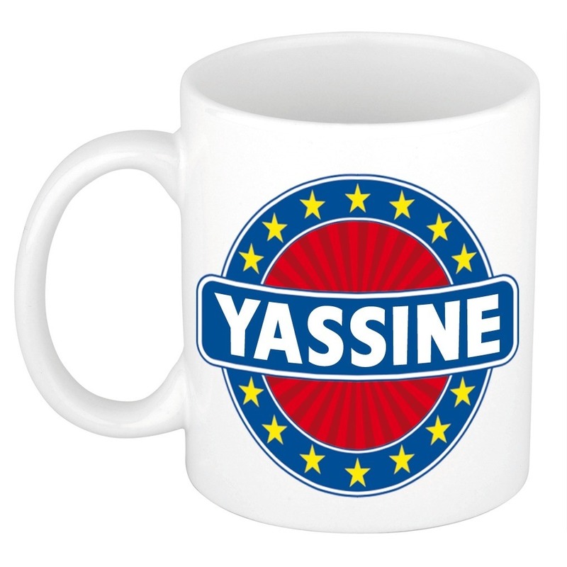 Yassine naam koffie mok-beker 300 ml