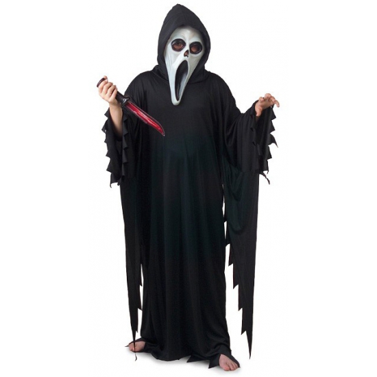 Zwart Scream verkleed kostuum-gewaad voor kinderen