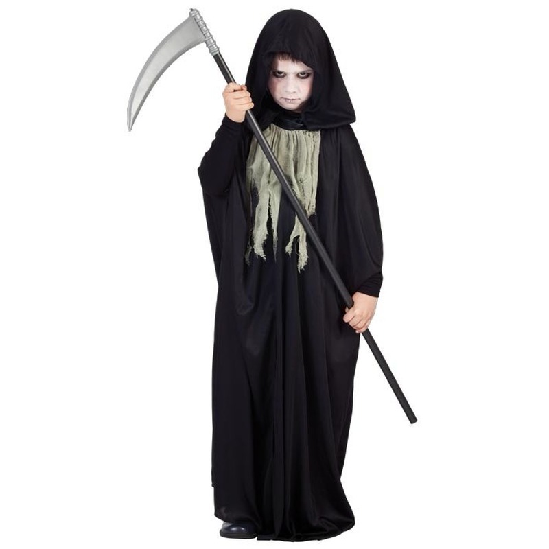 Zwarte halloween cape voor kinderen