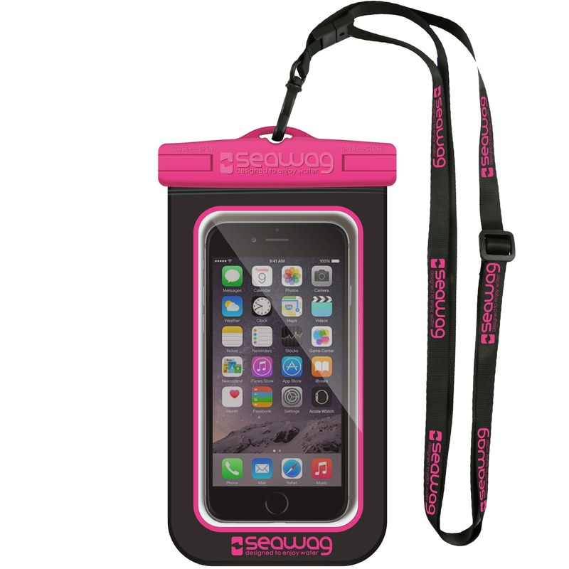 Zwarte/roze waterproof hoes voor smartphone/mobiele telefoon