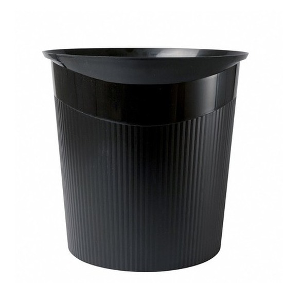 Zwarte vuilnisbak-prullenbak 13 liter