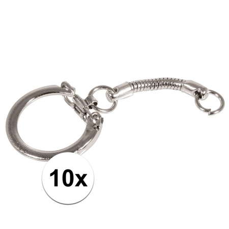 10 x Hobby keychain with clip close DIY