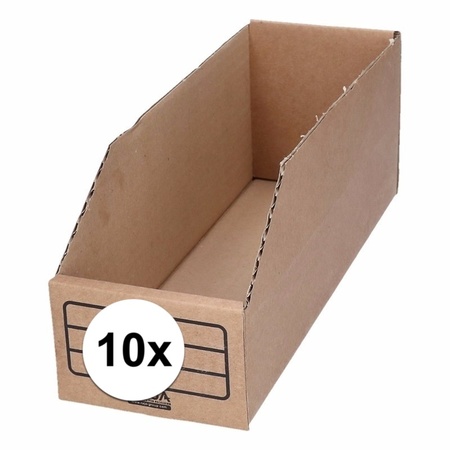 10x Carton boxes 10 x 30 cm