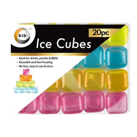 Ice cooler - transparent - 3 liter - incl. 40x  pcs reusable ice-cubes