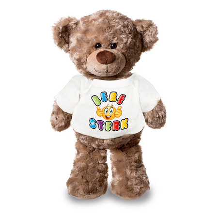 Beterschap teddybeer voor kind - beresterk - 24 cm - beterschap/cadeau knuffelbeer