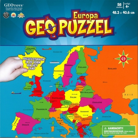 Europe puzzle for kids