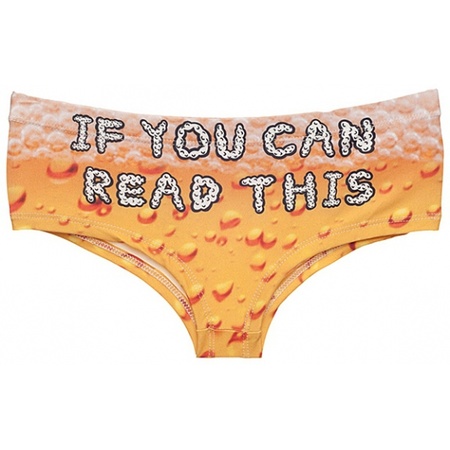 Fun underwear beer print for women