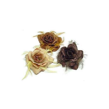 Glitter rose in natural shades
