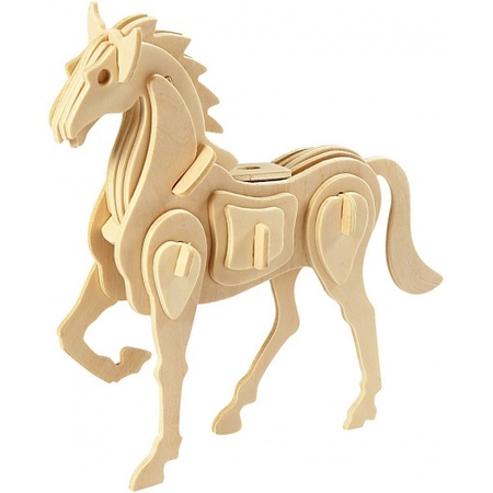 Wooden 3D puzzle horse