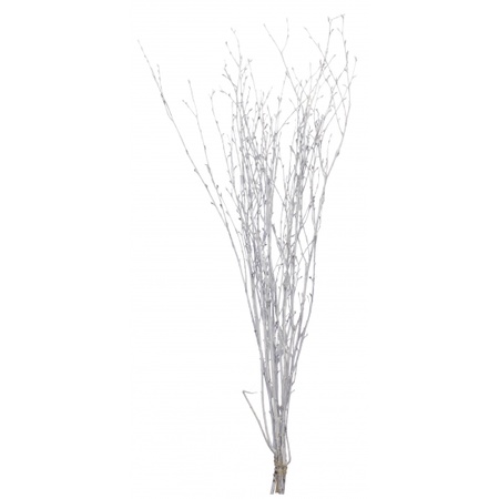 Large white Easter branch bunch 75 cm with 12 eggs