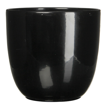 Flowerpot D25 cm black on metal stand black 25 cm