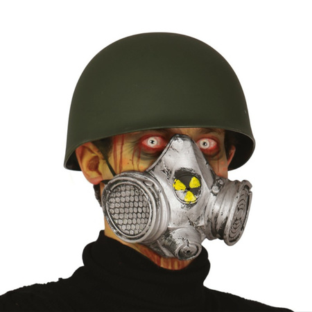 Nuclear horror costume gas mask for adults