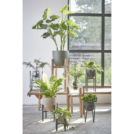 Plantenpot/bloempot plantenstandaard/verhoger hout H60 x B36 cm