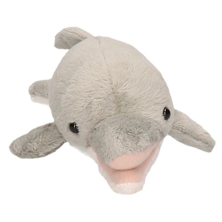 Plush grey dolphin cuddle toy 26 cm