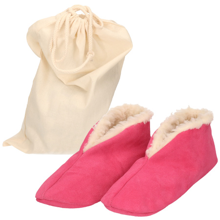 Pink Spanish slippers of genuine leather / suede size 37 with storage bag
