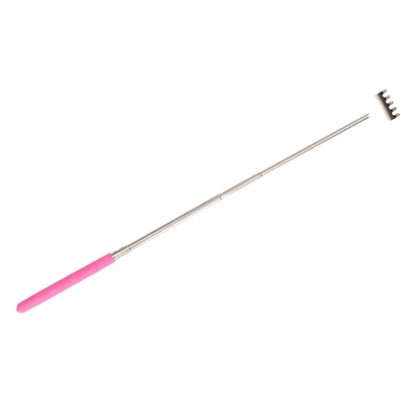 Pink extendable back scraper 20 cm