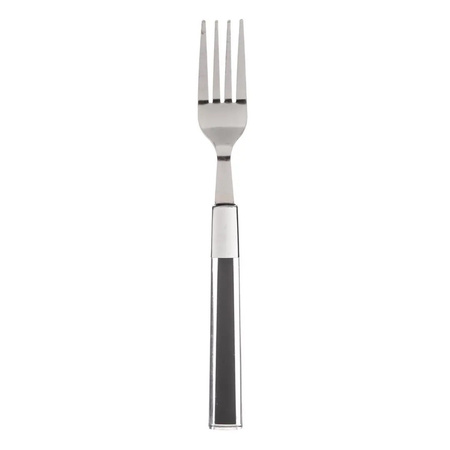 Cutlery set 24 pieces stainless steel and plastic black