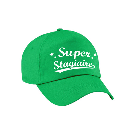 Super stagiaire cap green for adults