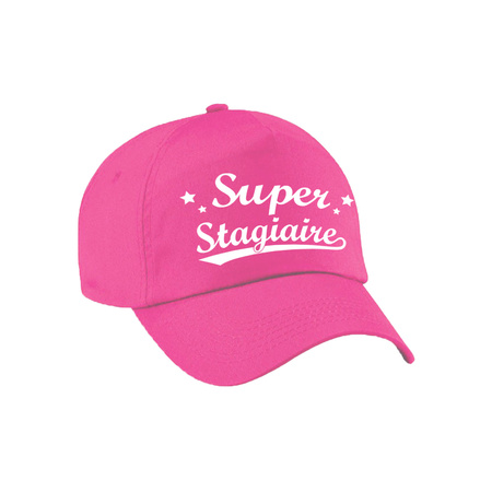 Super stagiaire cap pink for adults