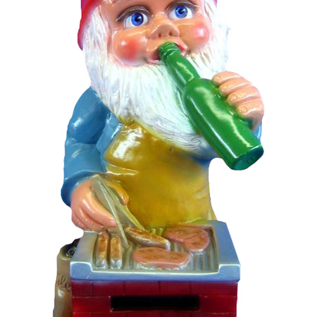 Garden gnome beer and BBQ 45 cm