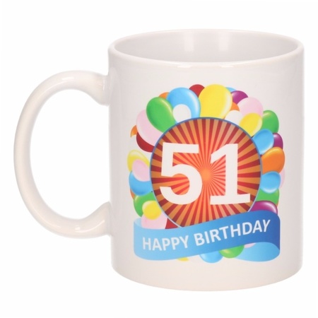 Birthday balloon mug 51 year