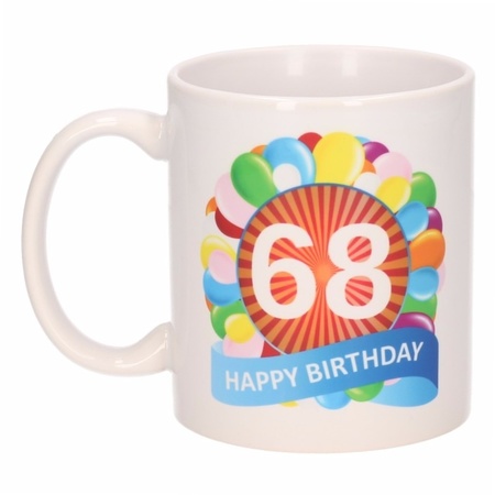 Birthday balloon mug 68 year