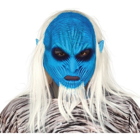 Scary horror white walker zombie mask of latex